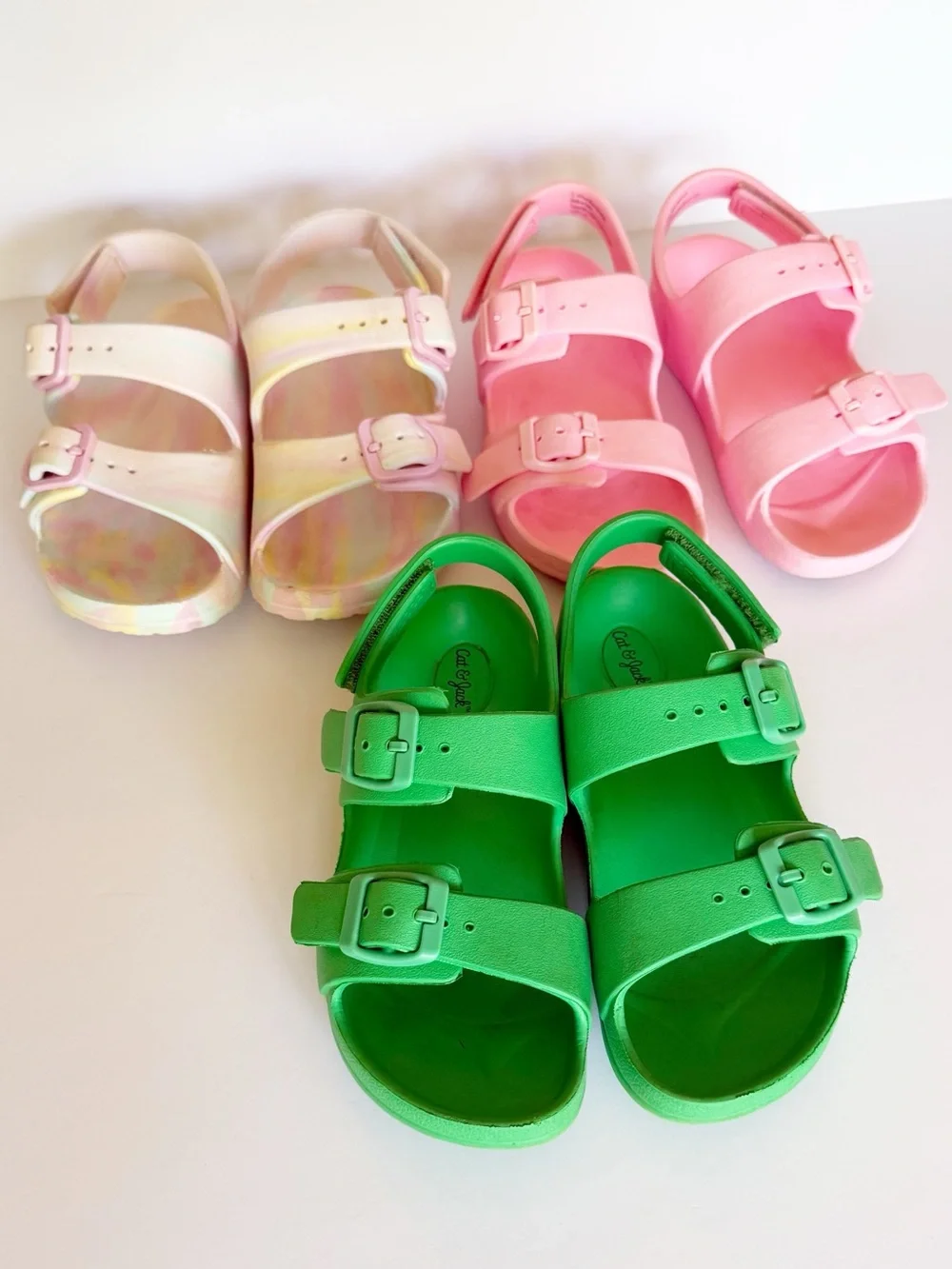 Cat & Jack Double-Buckle Velcro Heel Strap Sandals